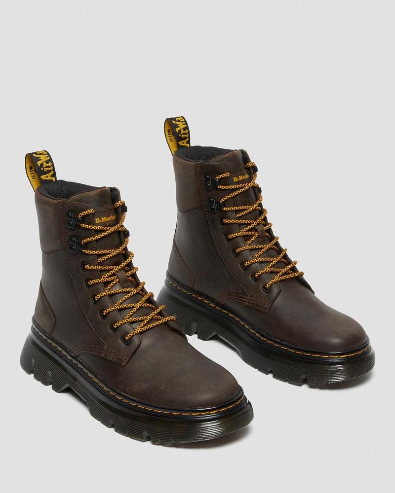 Botas Casuales Dr Martens Tarik Crazy Horse Cuero Utility Hombre Azules Marrom | MX 337FDN